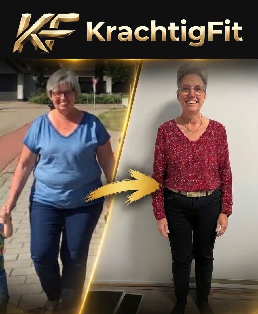 Before and after result from a KrachtigFit client