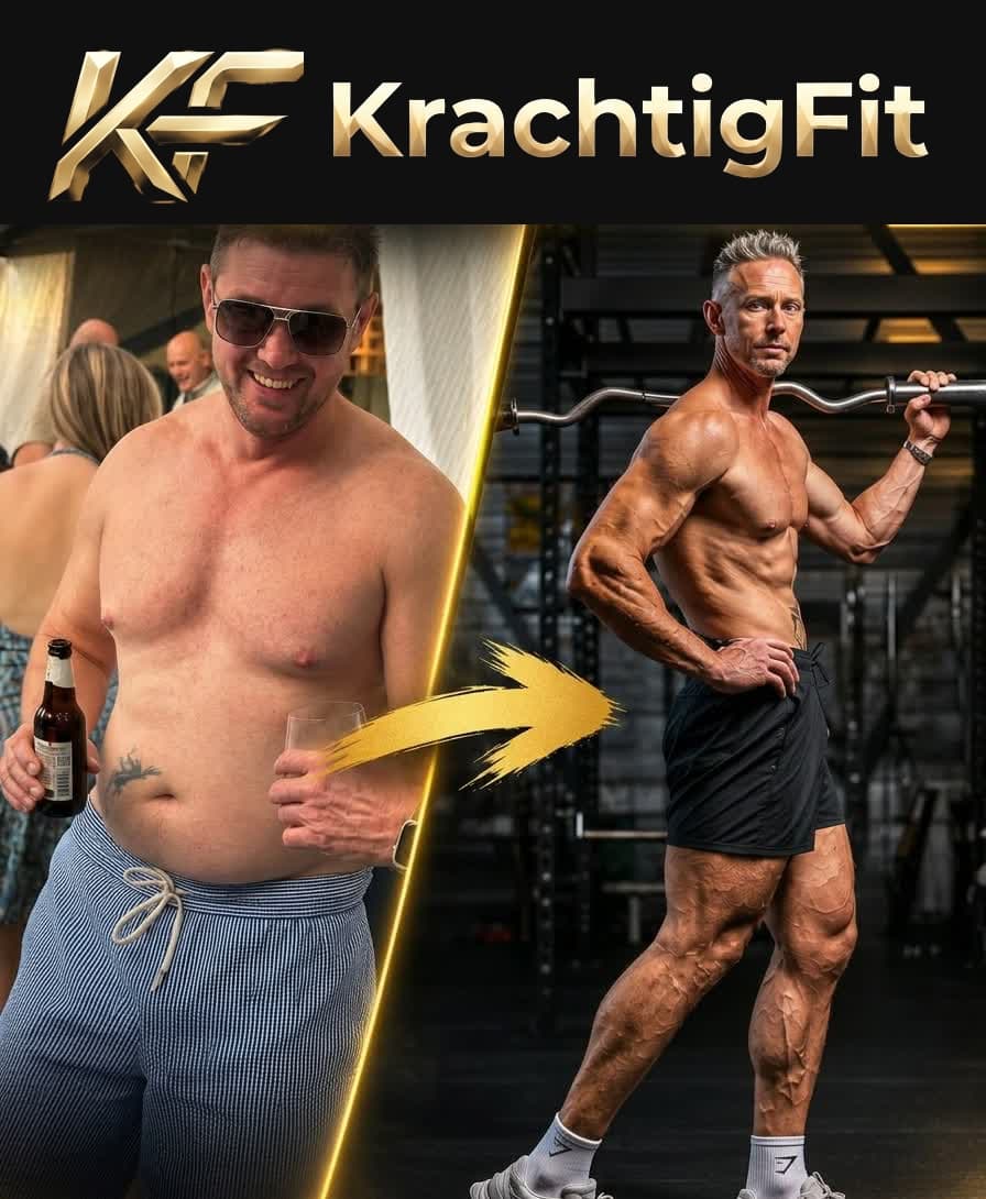 Before and after result from a KrachtigFit client
